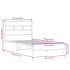 Estructura de cama sin colchón madera roble Sonoma 75x190