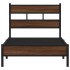 Estructura de cama sin colchón madera marrón roble 80x200