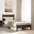 Estructura de cama sin colchón madera marrón roble 90x200