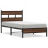 Estructura de cama sin colchón madera marrón roble 90x200