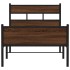Estructura de cama sin colchón madera marrón roble 90x190