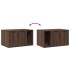 Mueble arenero para gatos madera ingeniería marrón 80x50x45