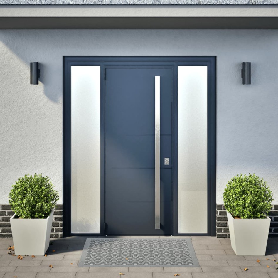 Jardineras 2 unidades acero blanco 40x40x40