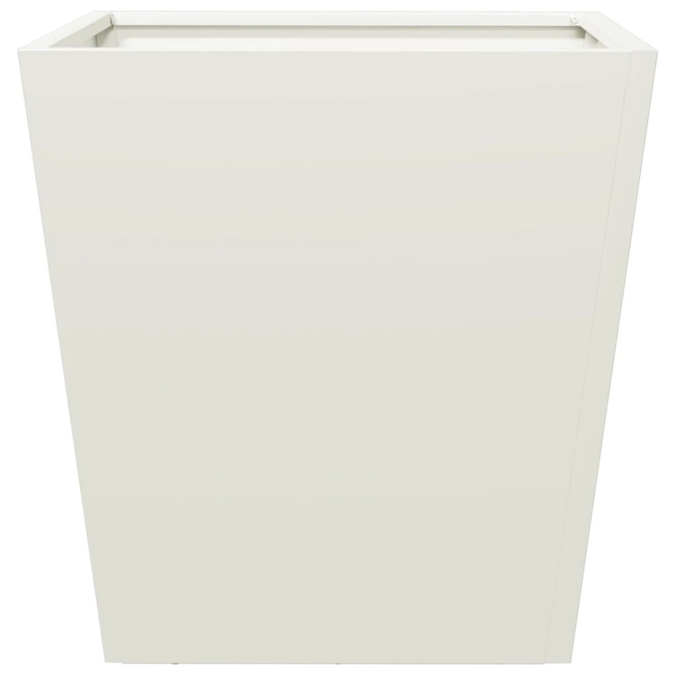 Jardineras 2 unidades acero blanco 40x40x40