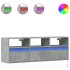 Mueble de TV de pared con luces LED gris hormigón 130x31x45