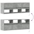 Mueble de TV de pared con luces LED gris hormigón 130x31x45