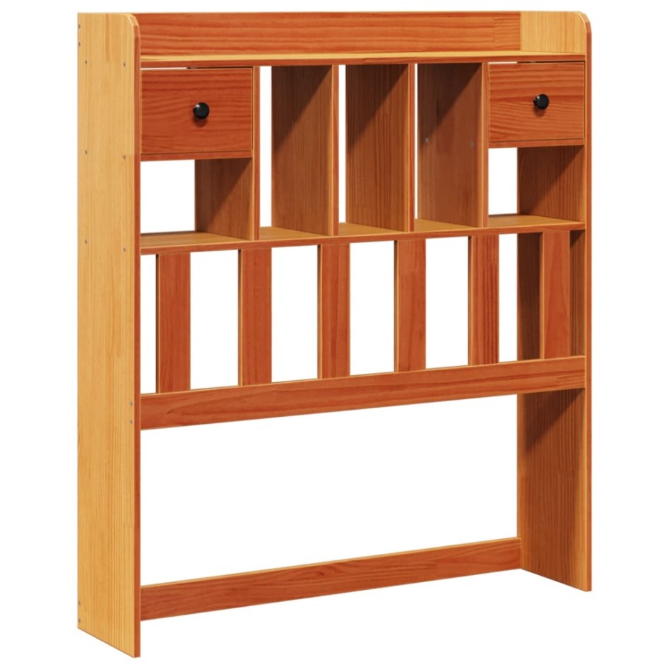 Cabecero de cama almacenaje madera maciza pino marrón 100