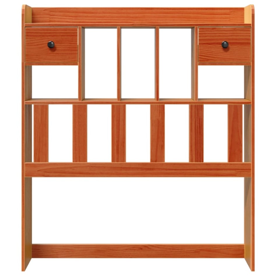 Cabecero de cama almacenaje madera maciza pino marrón 100