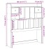 Cabecero de cama almacenaje madera maciza pino marrón 100