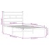 Estructura de cama sin colchón metal roble ahumado 90x190