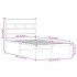 Estructura de cama sin colchón metal roble ahumado 100x190