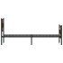 Estructura de cama sin colchón metal roble ahumado 90x200