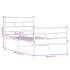 Estructura de cama sin colchón metal roble ahumado 90x200