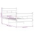 Estructura de cama sin colchón metal roble ahumado 100x190