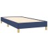 Estructura de cama sin colchón tela azul 100x200