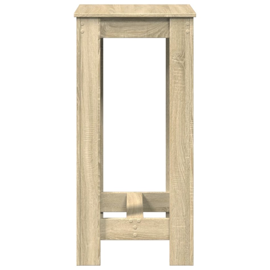 Mesa alta de bar madera ingeniería roble Sonoma 51x50x103,5