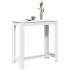 Mesa alta de bar madera ingeniería blanca 102x50x103,5