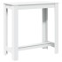 Mesa alta de bar madera ingeniería blanca 102x50x103,5