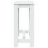 Mesa alta de bar madera ingeniería blanca 102x50x103,5