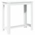 Mesa alta de bar madera ingeniería blanca 102x50x103,5
