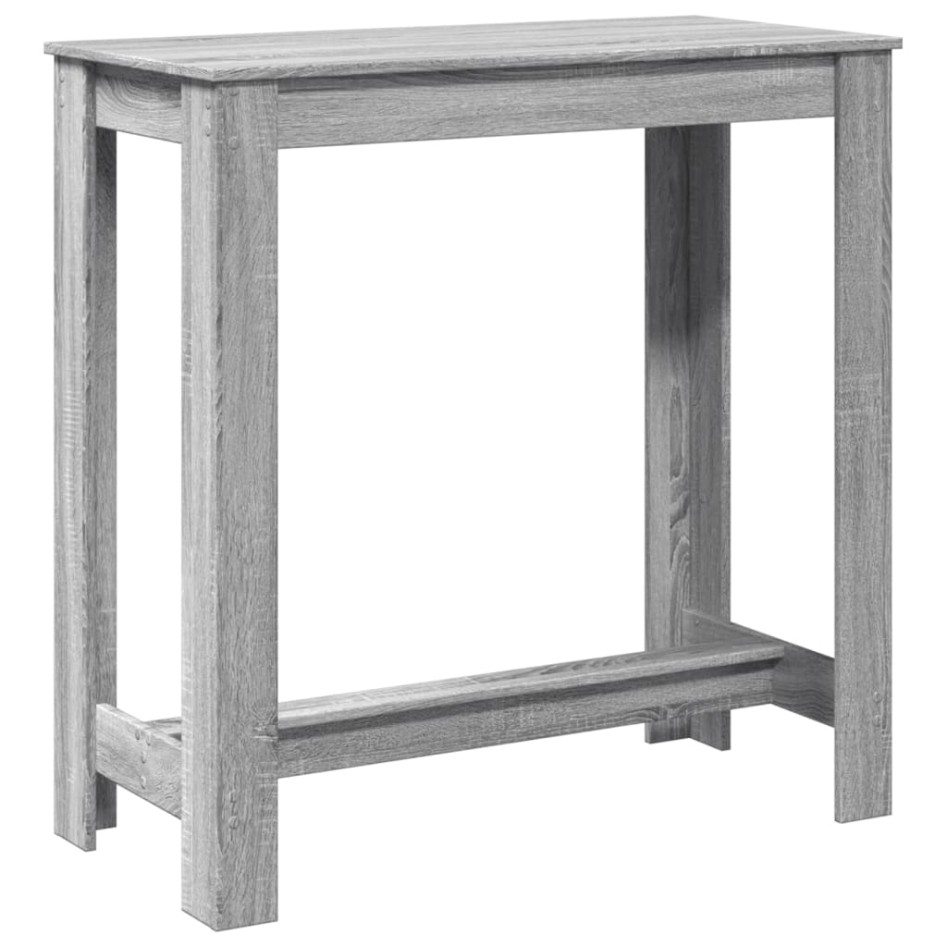 Mesa alta de bar madera ingeniería gris Sonoma 102x50x103,5