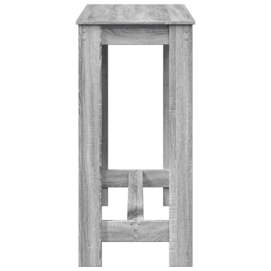 Mesa alta de bar madera ingeniería gris Sonoma 102x50x103,5
