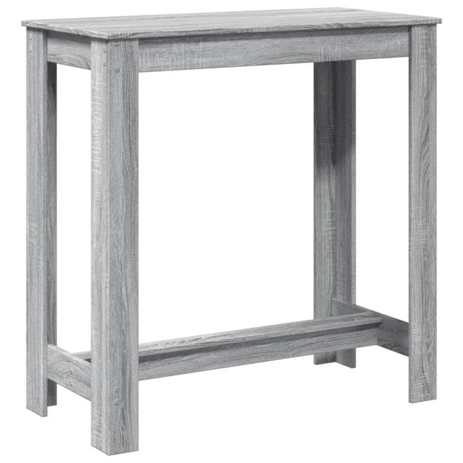 Mesa alta de bar madera ingeniería gris Sonoma 102x50x103,5