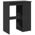 Mesa alta con estantes madera ingeniería negra 90x47,5x103,5