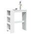 Mesa alta con estantes madera ingeniería 90x40x103,5