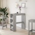 Mesa alta bar con estantes madera gris Sonoma 90x47,5x103,5