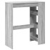 Mesa alta bar con estantes madera gris Sonoma 90x47,5x103,5