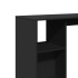 Mesa bar con estante madera ingeniería negra 124x46x103,5
