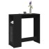 Mesa alta con estantes madera ingeniería negra 101x40x103,5