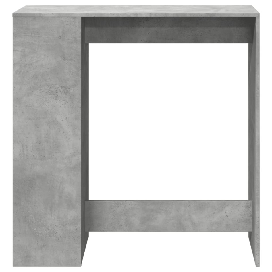 Mesa alta bar con estantes madera gris hormigón 101x40x103,5