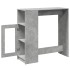 Mesa alta bar con estantes madera gris hormigón 101x40x103,5