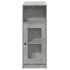 Mesa alta bar con estantes madera gris hormigón 101x40x103,5