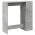 Mesa alta bar con estantes madera gris hormigón 101x40x103,5