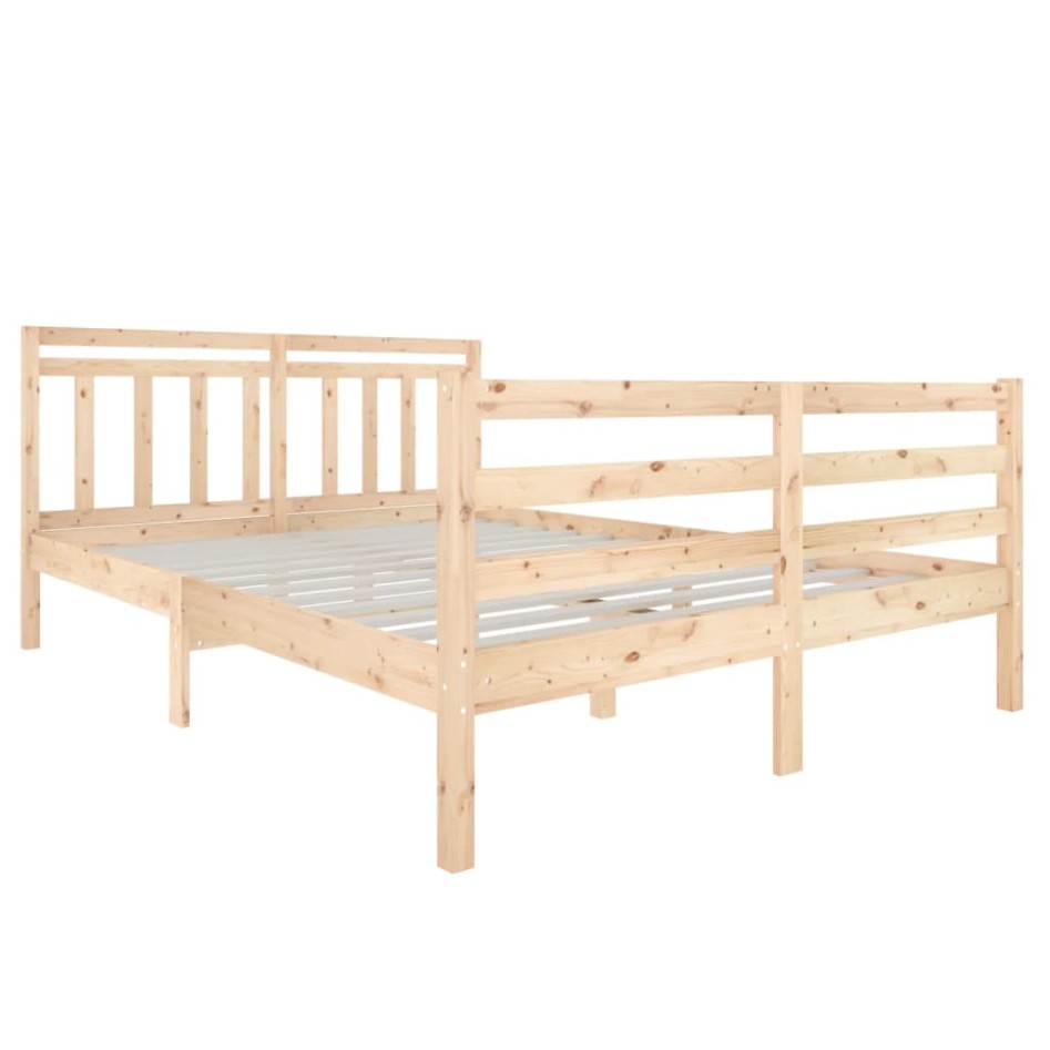 Estructura de cama madera maciza 140x190