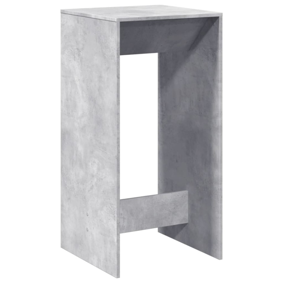 Mesa alta de bar madera ingeniería gris hormigón 51x50x103,5