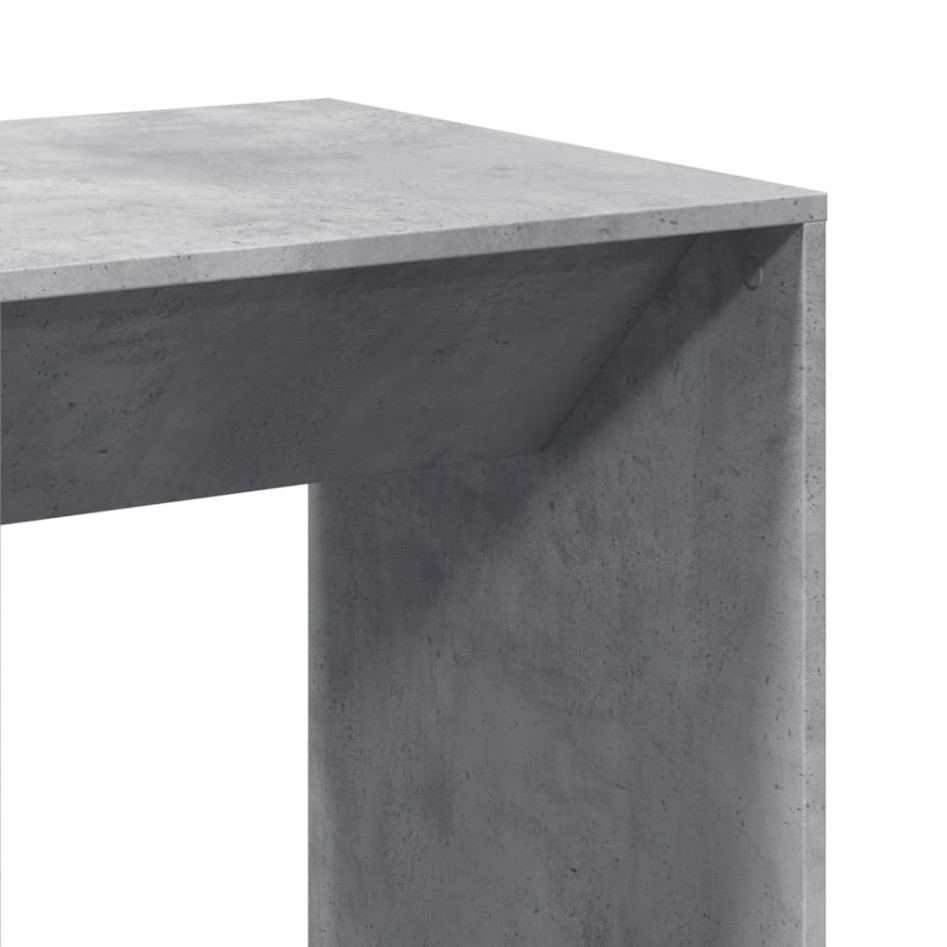 Mesa alta de bar madera ingeniería gris hormigón 51x50x103,5