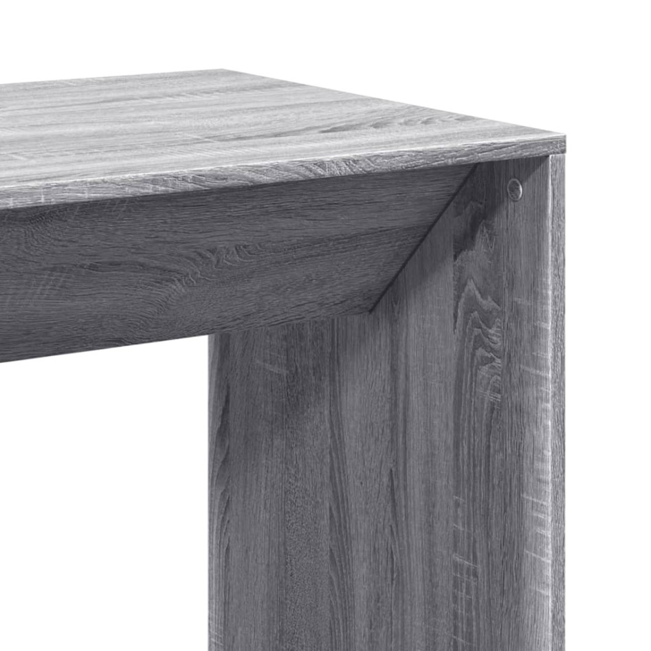 Mesa alta de bar madera ingeniería gris Sonoma 51x50x103,5