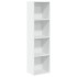 Estantería de madera de ingeniería blanca 40x30x152