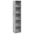 Estantería de madera de ingeniería gris hormigón 40x30x189