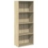 Estantería de madera de ingeniería roble Sonoma 60x30x152