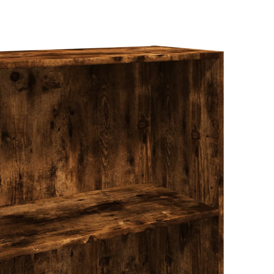 Estantería madera de ingeniería roble ahumado 60x30x152