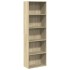 Estantería de madera de ingeniería roble Sonoma 60x30x189