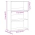 Estantería de madera de ingeniería roble Sonoma 80x30x114