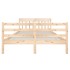 Estructura cama doble pequeña madera maciza 135x190