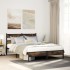 Estructura de cama sin colchón madera roble ahumado 100x200