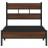 Estructura de cama sin colchón madera marrón roble 100x200
